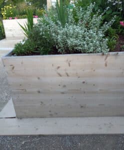 3 schmale Hochbeete für den Balkon